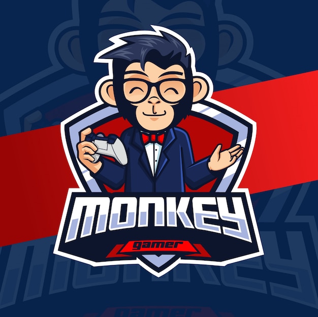 Download Free Monkey Gamer Mascot Esport Logo Premium Vector Use our free logo maker to create a logo and build your brand. Put your logo on business cards, promotional products, or your website for brand visibility.