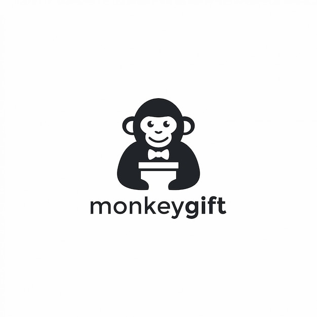 Download Free Monkey Gift Logo Premium Vector Use our free logo maker to create a logo and build your brand. Put your logo on business cards, promotional products, or your website for brand visibility.