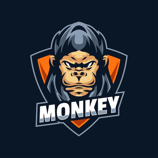 Premium Vector | Monkey mascot logo template