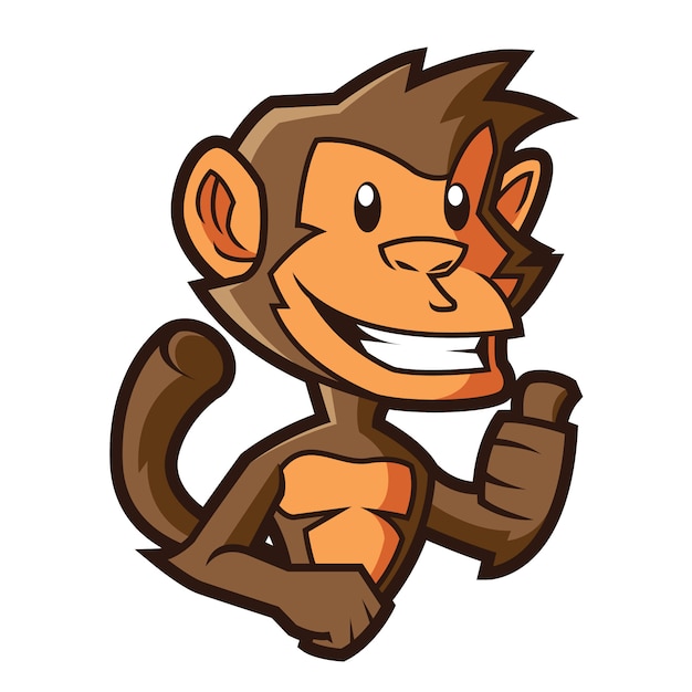 Premium Vector | Monkey mascot logo