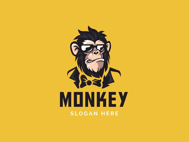 Premium Vector | Monkey mascot logo