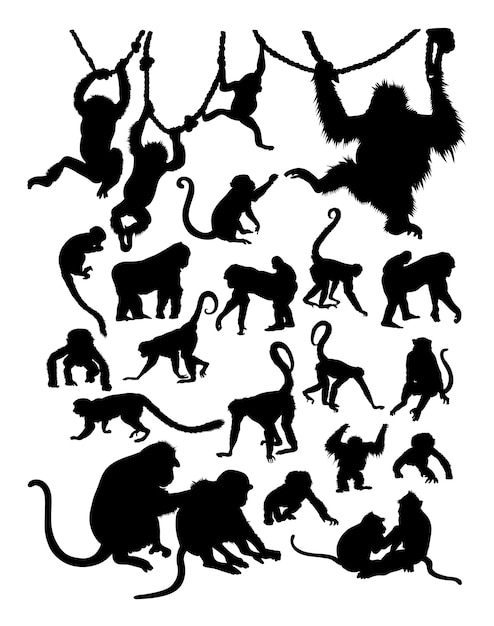 Free Free 333 Silhouette Monkey Svg Free SVG PNG EPS DXF File
