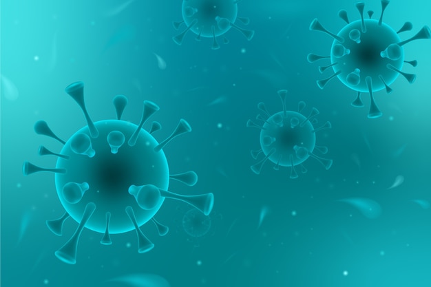 Monochromatic realistic coronavirus background | Free Vector