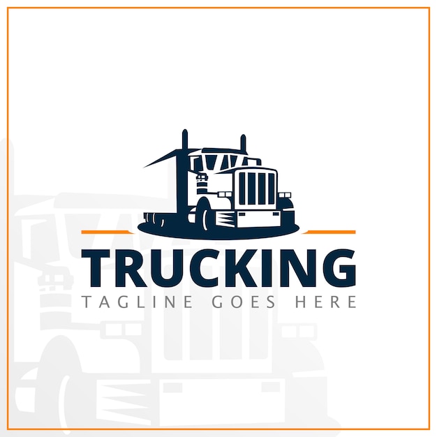 Download Free Monochrome Truck Logo For Delivery Company Premium Vector Use our free logo maker to create a logo and build your brand. Put your logo on business cards, promotional products, or your website for brand visibility.