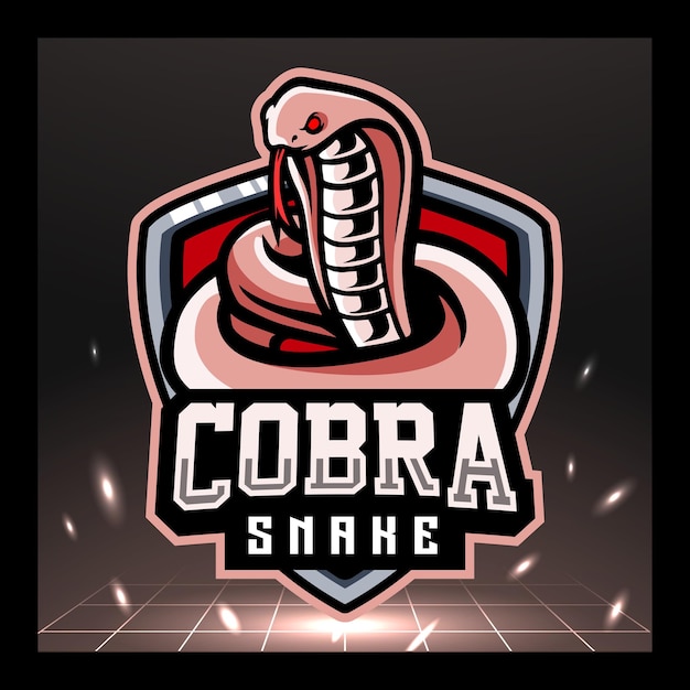 Premium Vector | Monocled spitting cobra mascot esport logo design