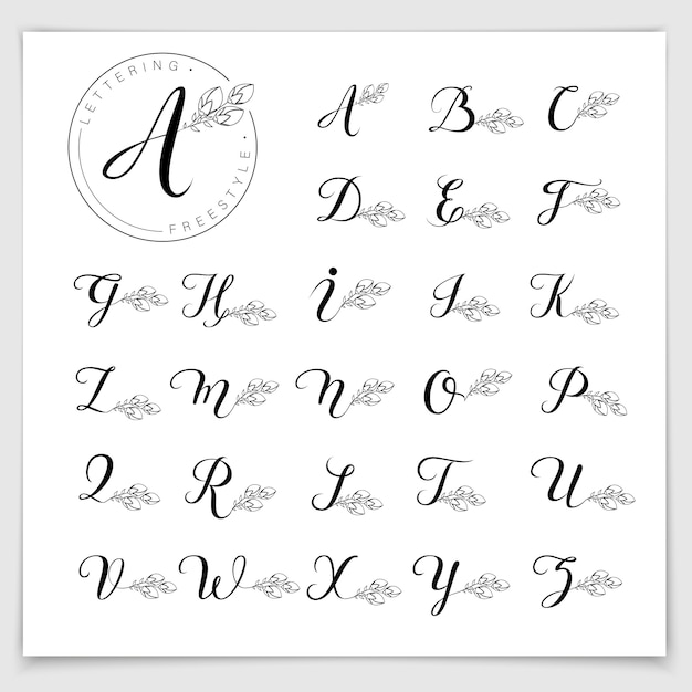 brush pen alphabet