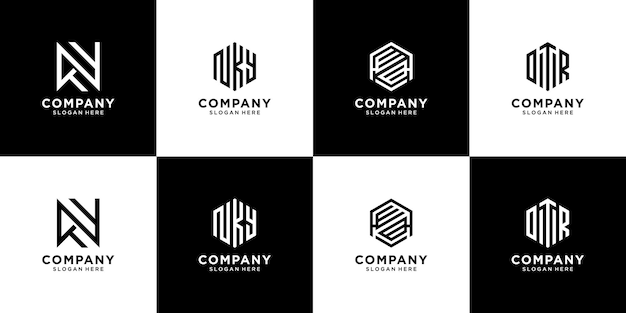 Premium Vector Monogram Logo Design Collection Creative Initial Letter Logo For Fashion Clothing Brand Boutique Etc