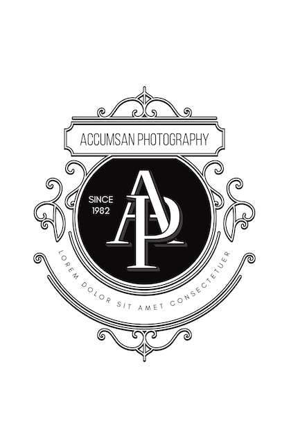 Download Premium Vector | Monogram logo photography a-p