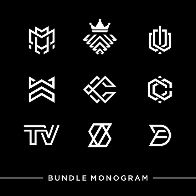 Monogram logo Premium Vector