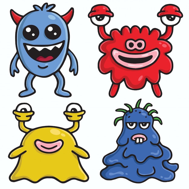 Download Free Monster Character Design Vector Cartoon Set Premium Vector Use our free logo maker to create a logo and build your brand. Put your logo on business cards, promotional products, or your website for brand visibility.