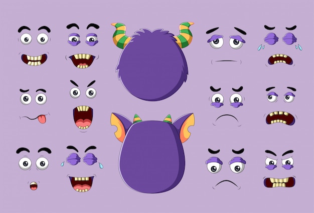 doodle monster emotions