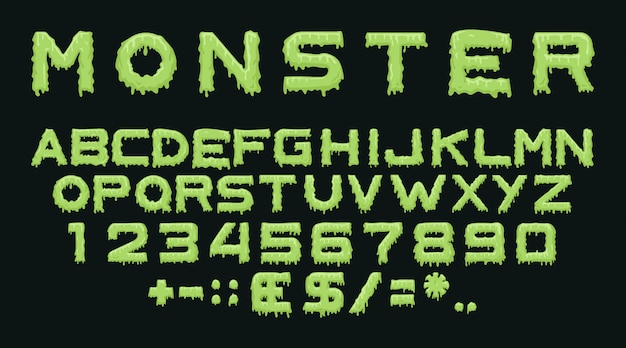 Download Monster font effect | Free Vector