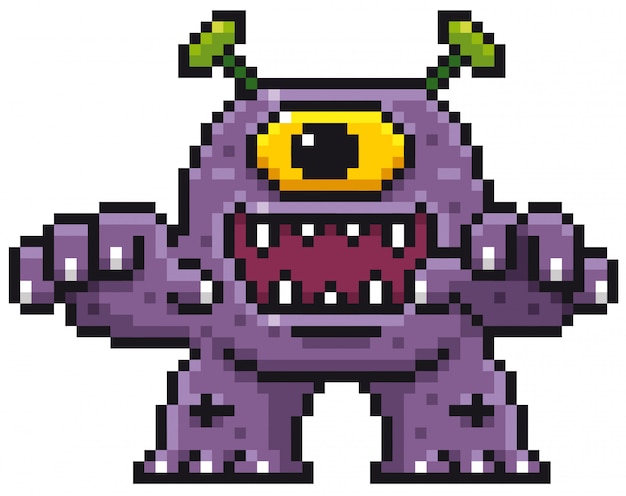 Monster Logo Pixel Art