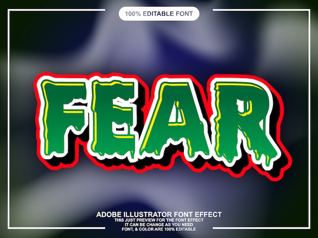 Monster text style font effect Premium Vector