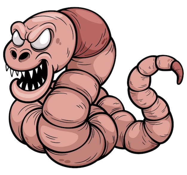 monster-worm-cartoon-premium-vector