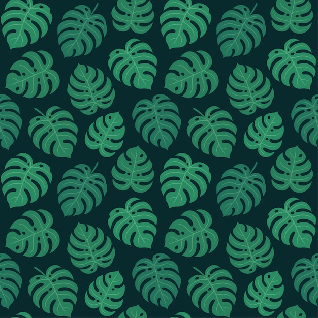 Premium Vector | Monstera leaf pattern