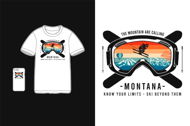 Download Premium Vector | Montana know your limits,t-shirt mockup ...