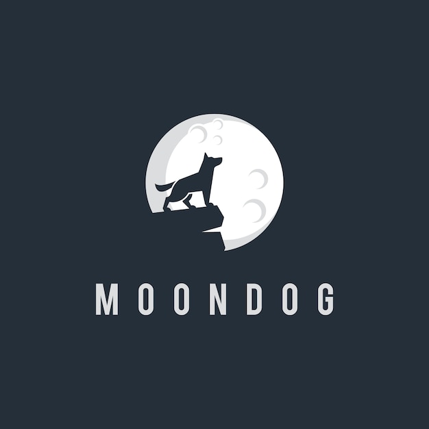 Download Free Moon And Dog Logo Design Inspiration Premium Vector Use our free logo maker to create a logo and build your brand. Put your logo on business cards, promotional products, or your website for brand visibility.