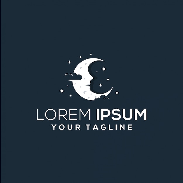 Premium Vector | Moon logo template