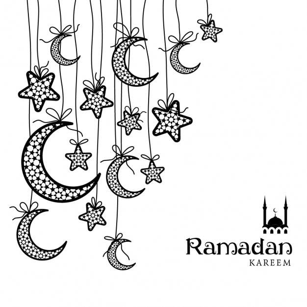 free-vector-moon-and-stars-ramadan-background