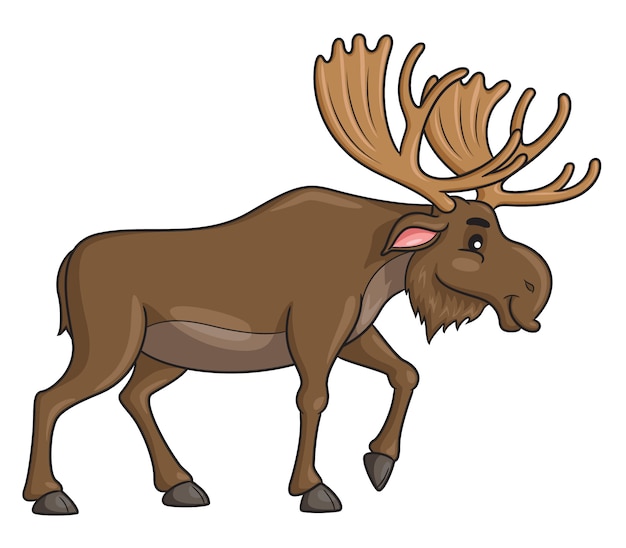 Premium Vector | Moose cartoon