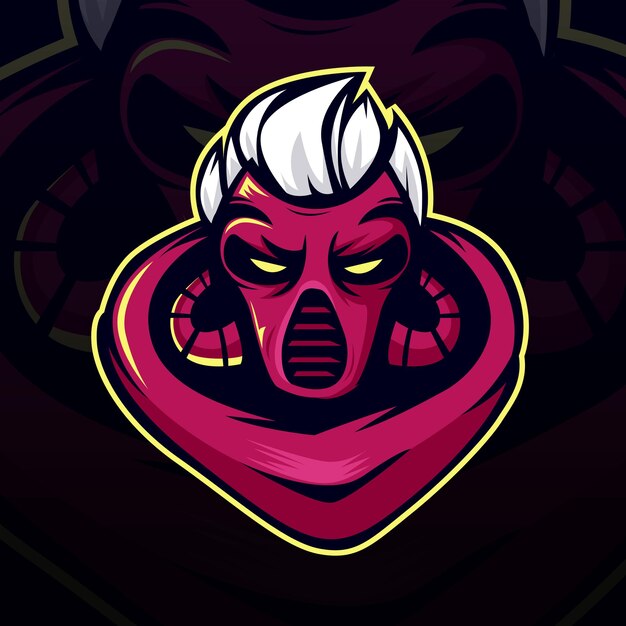 Premium Vector | Mordern demon esport logo and mascot game