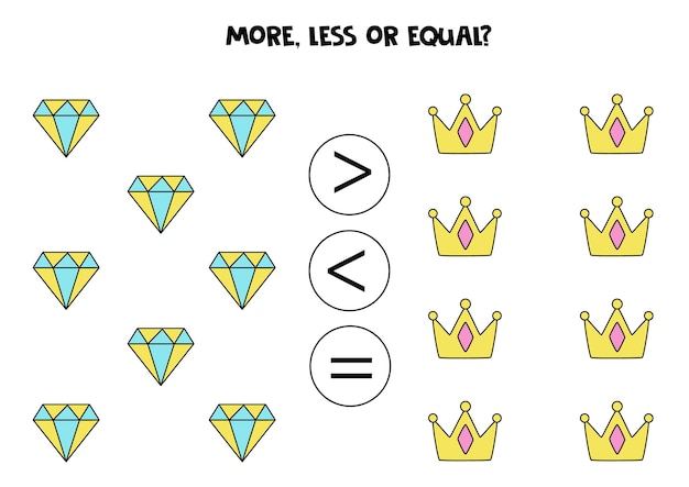 premium-vector-more-less-equal-with-cute-diamonds-and-crowns