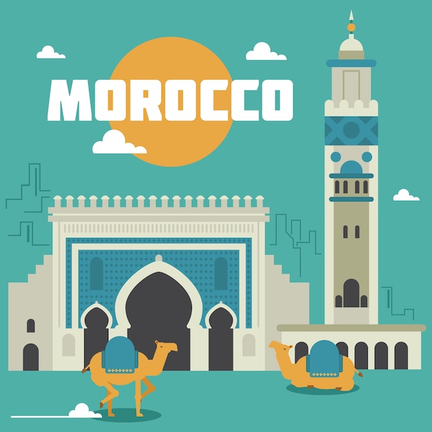 Vector Map Morocco Isolated Vector Illustration Stock 8890