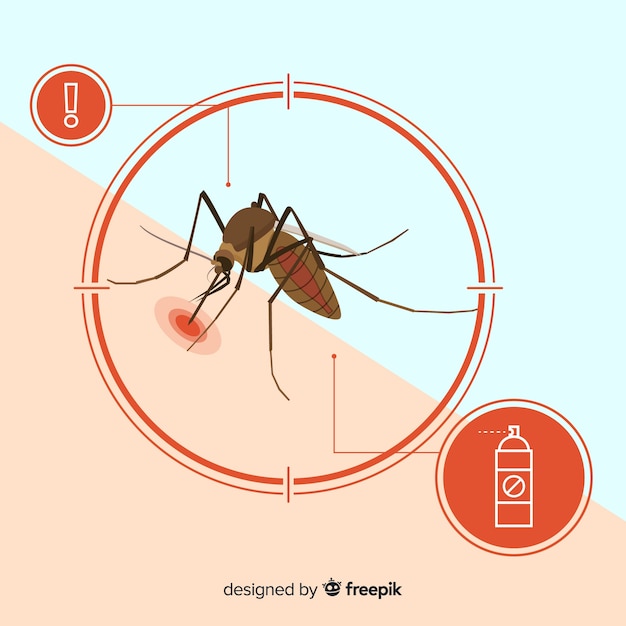 Mosquito control design Free Vector