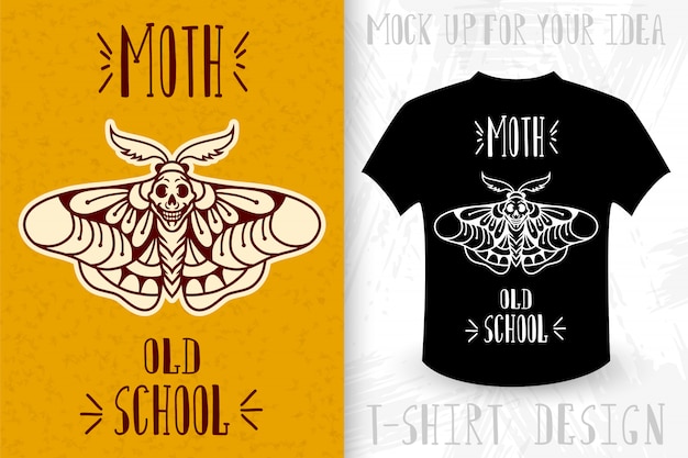 Download Free Moth T Shirt Print In Vintage Monochrome Style Premium Vector Use our free logo maker to create a logo and build your brand. Put your logo on business cards, promotional products, or your website for brand visibility.