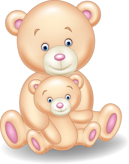 Download Premium Vector | Mother and baby bear cartoon