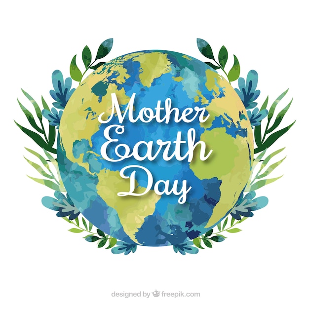Mother earth day background in flat\
design