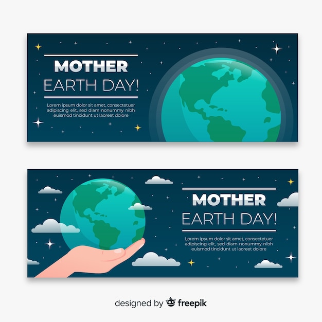 Download Mother earth day banners Vector | Free Download