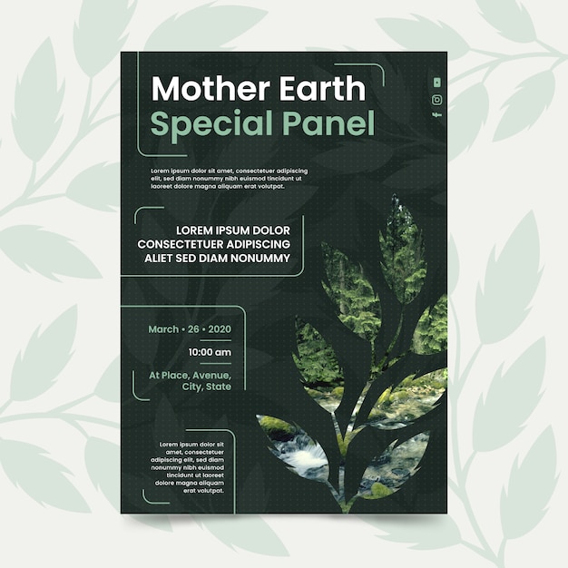 free-mother-earth-day-template-free-vector-nohat-cc