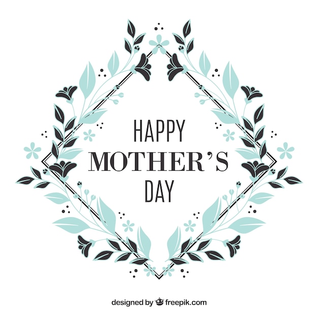 Mother's day background in floral style | Free Vector