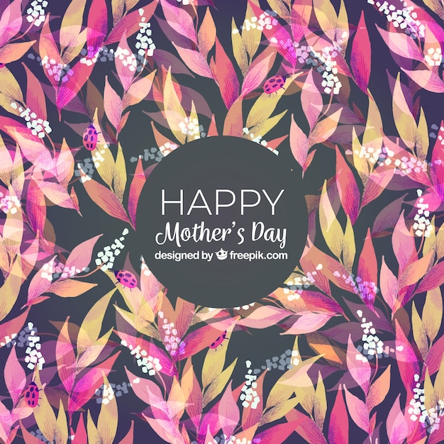 Mothers Day Background With Colorful Flowers Vector Free Download