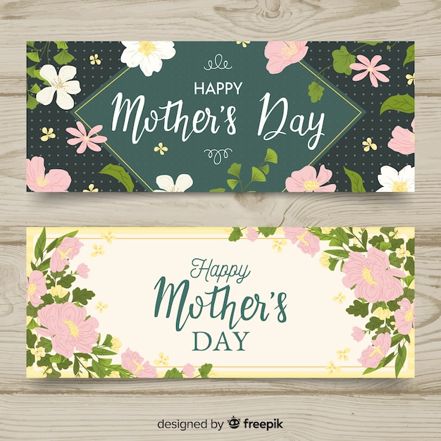 Free Vector | Mother's day banner