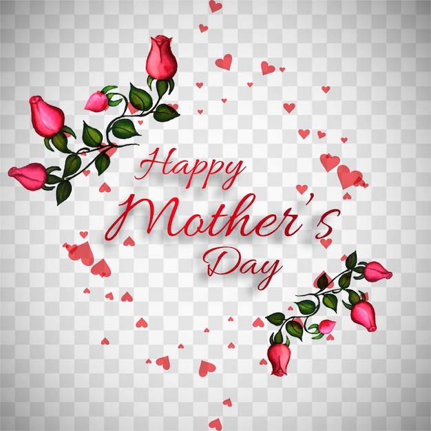Mother\'s day design template with roses