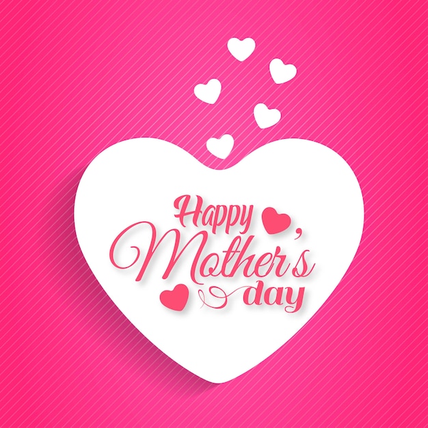 Mother\'s day typographic with pink\
background