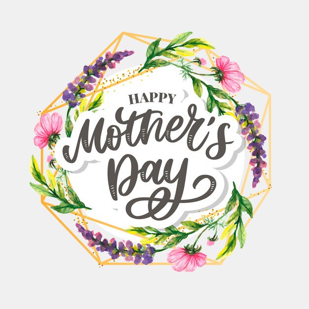 Mother&#039;s day. watercolor spring flowers. artistic composition
