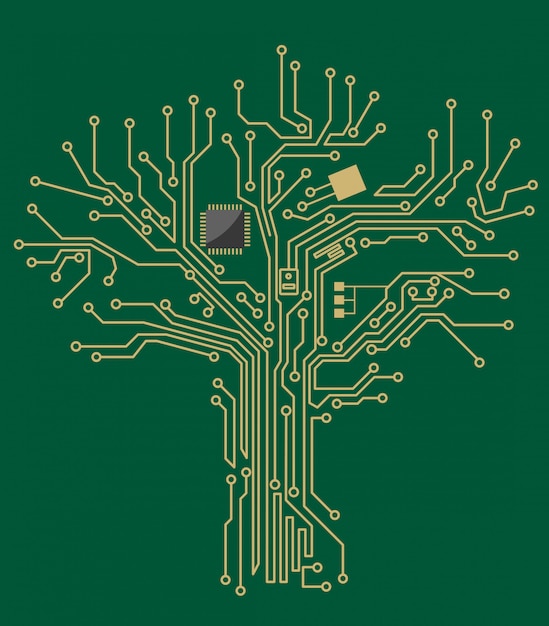 Download Motherboard tree | Premium Vector