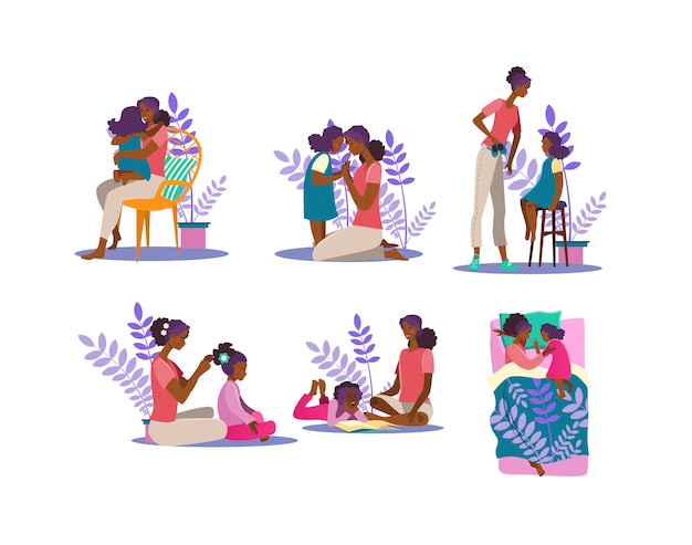 Download Free Vector | Motherhood illustration set