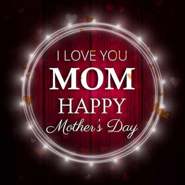 Mothers day background with lights