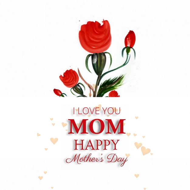 Download Mothers day background with rose Vector | Free Download