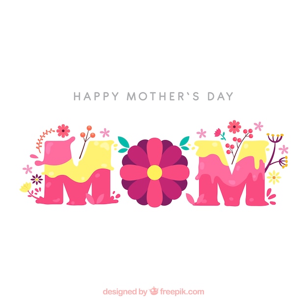 Free Vector | Mothers day lettering background