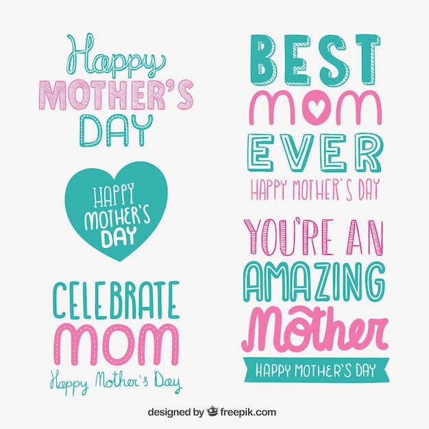 Mothers day lettering Vector | Free Download