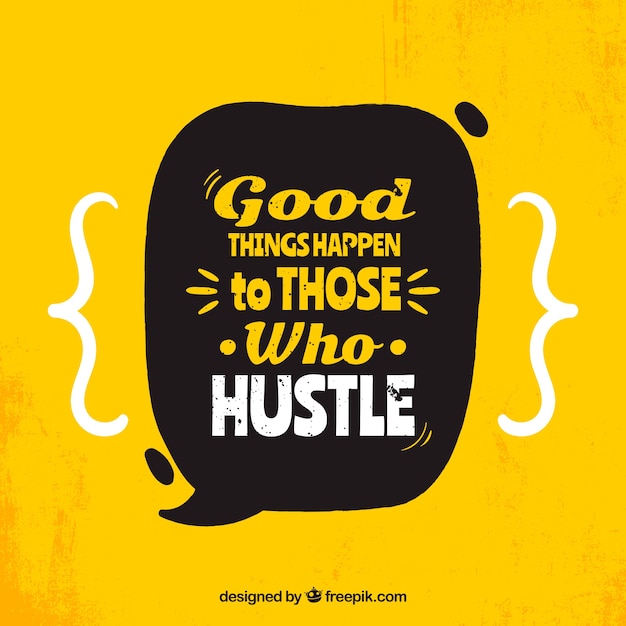 Free Vector | Motivation Quote Background In Yellow Color