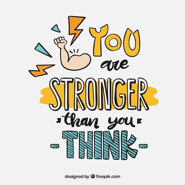 Download Motivation quote with hand drawn style Vector | Free Download
