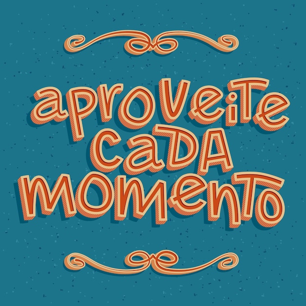 Premium Vector Motivational Colorful Vintage Phrase In Brazilian Portuguese Translation Enjoy 4056