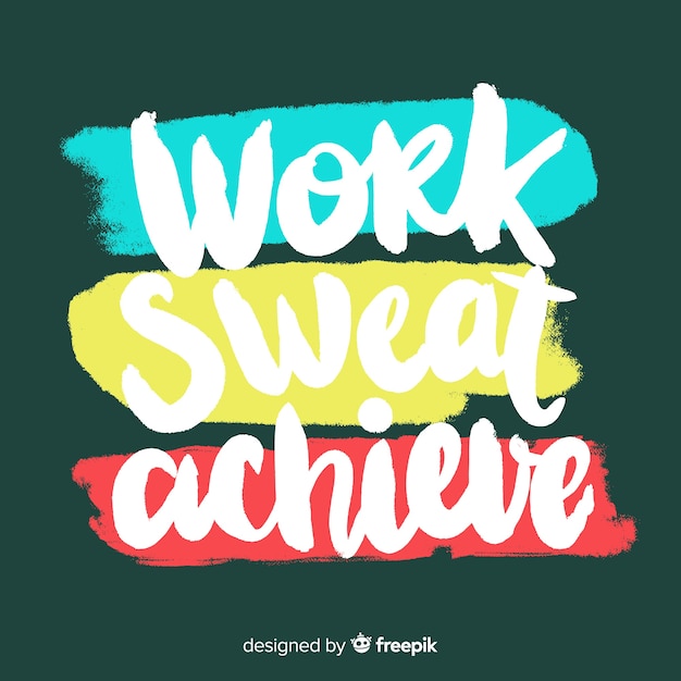 Motivational sport lettering background Vector | Free Download